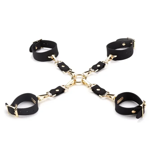 BDSM Leash，Collared Bondage，Cross buckle bondage kit (4)