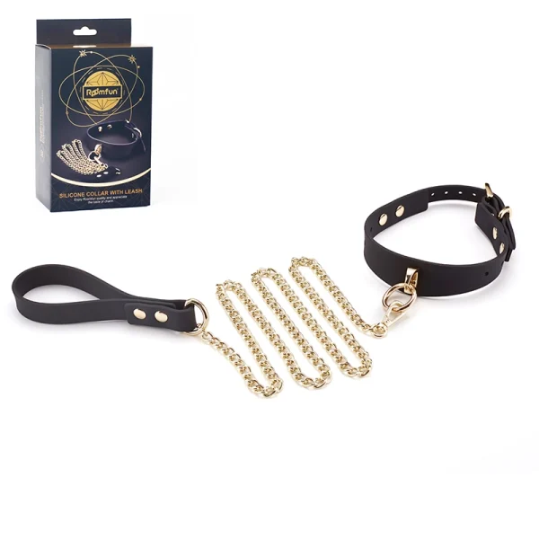 BDSM Leash，Collared Bondage，ZW-090 Silicone collar leash (5)