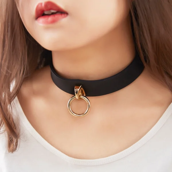 BDSM Leash，Collared Bondage，ZW-090 Silicone collar leash (7)