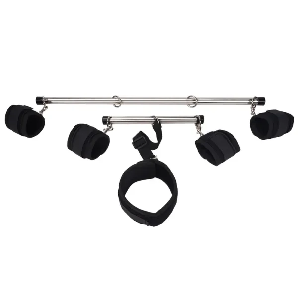 Spreader Bar and Straps，PU-001 Stainless Steel Bondage kit (2)