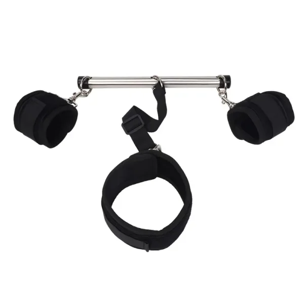 Spreader Bar and Straps，PU-001 Stainless Steel Bondage kit (4)