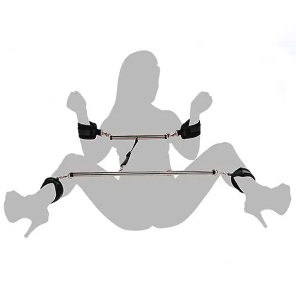 Spreader Bar and Straps，PU-001 Stainless Steel Bondage kit (6)